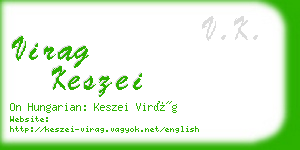 virag keszei business card